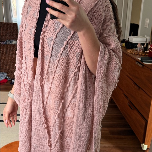 Tops - Blush Pink Open Kimono Beautiful